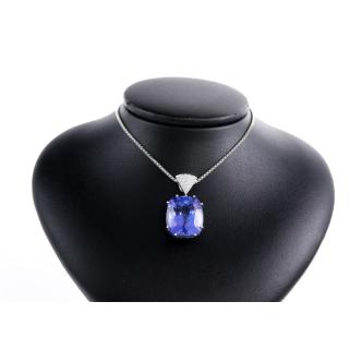 38.91ct Tanzanite & Diamond Pendant GSL