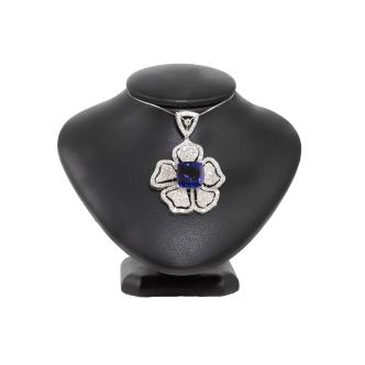 13.85ct Tanzanite and Diamond Pendant