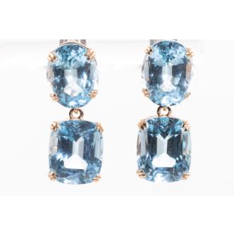 8.20ct Topaz Drop earrings