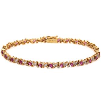 2.20ct Ruby and Diamond Bracelet