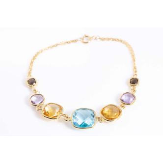 Blue Topaz and Mixed Gemstone Bracelet