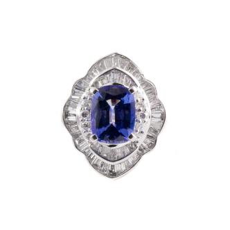 2.65ct Tanzanite and Diamond Ring