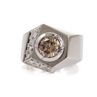 2.35ct Diamond Mens Ring 35g Platinum