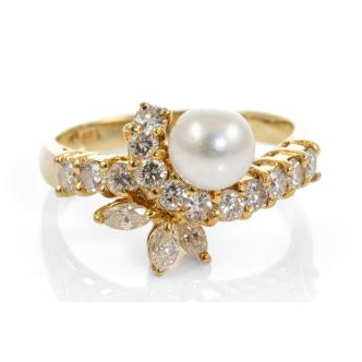 Pearl and Diamond Ring