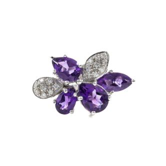 2.39ct Amethyst and Diamond Ring