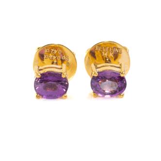 Unheated Ceylon Sapphire Stud Earrings
