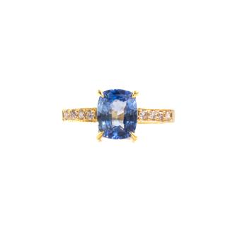 1.80ct Unheated Sapphire & Diamond Ring