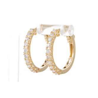 1.03ct Diamond Hoop Earrings