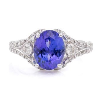 2.00ct Tanzanite and Diamond Ring