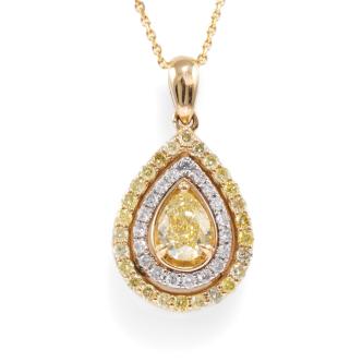 Yellow & White Diamond Dress Pendant
