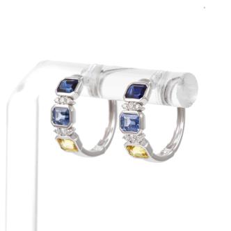 1.70ct Sapphire and Diamond Earrings