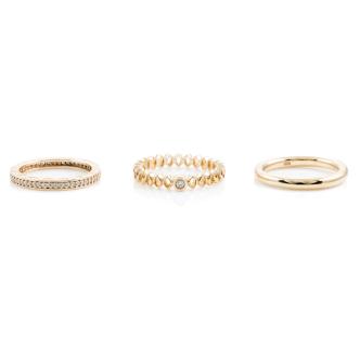 Pandora Three Ring Set with Diamonds