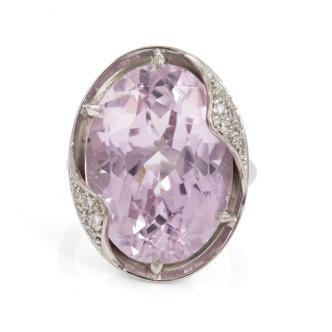 23.20ct Kunzite and Diamond Ring