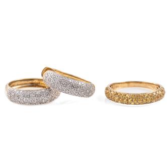 Sapphire Ring & Diamond Hoop Earring