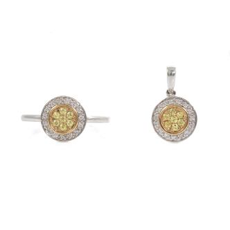 Sapphire and Diamond Ring & Pendant Set