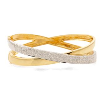 1.30ct Diamond Gold Bangle 28.6g