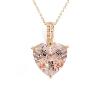 11.24ct Morganite & Diamond Pendant