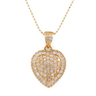 1.00ct Diamond Heart Pendant