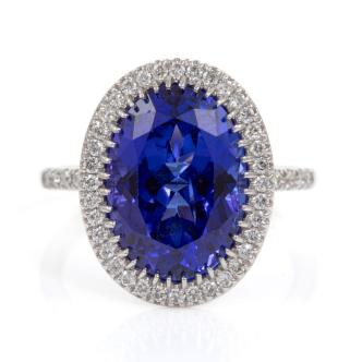 6.08ct Tanzanite and Diamond Ring