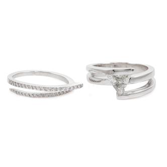 0.78ct Centre Diamond ring Set
