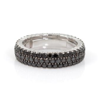2.45ct Full Hoop Black Diamond Ring