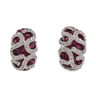 3.70ct Ruby and Diamond Earrings