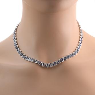 12.00ct Sapphire and Diamond Necklace