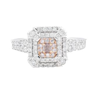 Fancy Pink & White Diamond Dress Ring