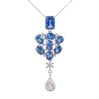10.08ct Sapphire and Diamond Pendant