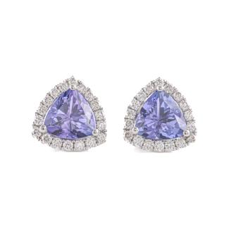 1.66ct Tanzanite & Diamond Earrings