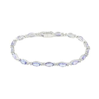 5.89ct Tanzanite and Diamond Bracelet