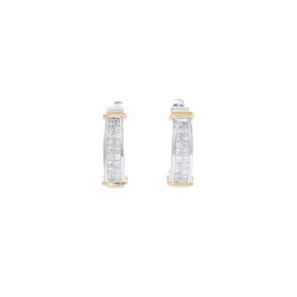 1.44ct Diamond Hoop Earrings