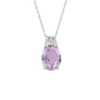 9.52ct Kunzite and Diamond Necklace