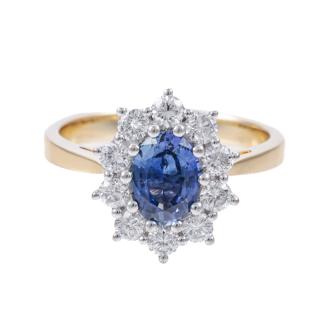 1.24ct Ceylon Sapphire and Diamond Ring